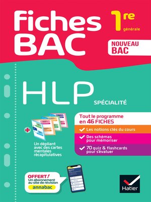 cover image of Fiches bac: HLP 1re générale (spécialité)